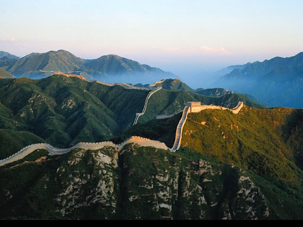 an panorama of the Great Wall of China spanning as far as the eye can see